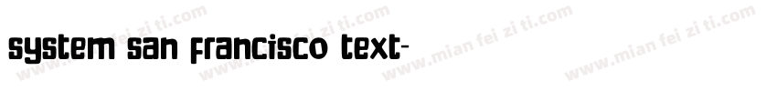 system san francisco text字体转换